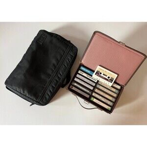 2 Cassette Tape Sof & Hard Case Cases Bundle + Music Recording Tapes